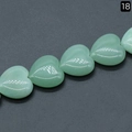 Perline di 20 mm in pietra semipreziosa avventurina verde a forma di cuore per gioielli DIY - 20mm Avventurina Verde