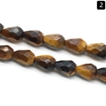 Brown faceted tiger eye teardrop stones for DIY jewelry making and bead craft - Tiger's Eye