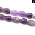 Faceted purple amethyst drop beads for DIY jewelry making with polished 7x10mm surface - Amethyst