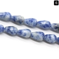 Cuentas de sodalita facetada en forma de gota azul y blanco para joyería, núm. 6 - Sodalita