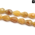 Cuentas de gota de piedra natural ámbar amarillo talladas para joyería DIY 7x10mm - Jade Amarillo