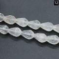 Cuentas de gota de cristal blanco natural facetado estilo 12 para hacer joyas - Cristal de roca