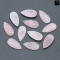 Set of teardrop rose quartz cabochons with smooth polished finish for jewelry making - Rose Quartz