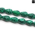 Cuentas de gota de malaquita facetada en verde y negro para creación de joyas DIY - Malaquita (Sintética)