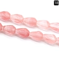 Cuentas de cristal rosa facetadas en forma de gota para accesorios de joyería - Rojo Sandía (Sintético)