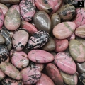 Pietre di rodonite rosa lucida con venature nere naturali per decorazioni casa - Confezione da 1 kg / Rodonite
