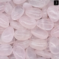 Pietre burattate di quarzo rosa naturale lucidato con trama rosa tenue traslucida - Confezione da 1 kg / Quarzo rosa