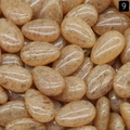 Lotto di ciondoli a goccia in pietra di sole arancione lucida con venature naturali - Confezione da 1 kg / Cristallo caffè fuso (Sintetico)