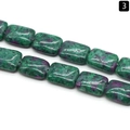 Natural ruby in zoisite rectangle beads for DIY jewelry making and necklaces - 13x18mm / Ruby Zoisite