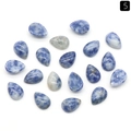 Polished Sodalite water drop cabochon stones with blue marble pattern for DIY jewelry - 10X14mm Sodalite