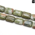 Natürliche Unakit-Perlen in flacher Rechteckform für die DIY-Schmuckherstellung - 13x18mm / Unakit