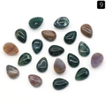 Polished 10x14mm teardrop natural crystal gemstones for DIY jewelry in mixed colors - 10X14mm Indian Agate