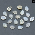 Water drop shaped milky white crystal natural stone cabochons for DIY jewelry making - 10X14mm White Agate