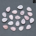 Pear shape rose quartz crystal cabochons in soft pink with natural internal textures - 10X14mm Rose Quartz