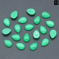 Green pear shape cabochon natural crystals for jewelry making and ring setting DIY - 10X14mm Malay Jade (Dyed)