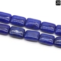 Flache rechteckige indigoblaue Naturachatperlen für die DIY-Schmuckherstellung - 13x18mm / Blaue Jade (Gefärbt)