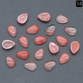 Polished 10x14mm pear shape pink strawberry quartz gemstones for jewelry DIY making - 10X14mm Watermelon Red (Synthetic)