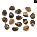 Polished water drop Tiger Eye stones with golden brown stripes for DIY jewelry making - 12x16mm / Tiger's Eye