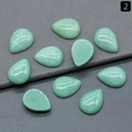 Teardrop green aventurine natural stone cabochons for DIY jewelry making 15x20mm - Green Aventurine