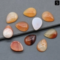 Natural teardrop agate gemstones in mixed warm tones for DIY jewelry settings - Red Agate