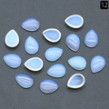 Set di 15 cabochon in opale blu chiaro a goccia per la creazione di gioielli fai-da-te - 12x16mm / Opale (Sintetico)