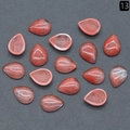 Cabochon in cristallo di fragola a forma di goccia con texture naturali in quarzo rosa - 12x16mm / Rosso Anguria (Sintetico)