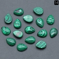 Pietre di malachite a forma di pera con trama a righe verdi per gioielli fai-da-te - 12x16mm / Malachite (Sintetico)