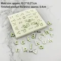 Silicone alphabet mold for chocolate and fondant with 10.5cm dimensions and lowercase letters - White (3131)