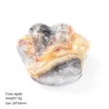 Natural crazy agate cat paw crystal carving ornament 15g stone for DIY decor - Crazy Agate