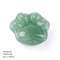 Green aventurine crystal cat paw carving ornament with 16g weight and 27x30mm dimensions - Green Aventurine