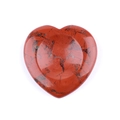 40mm heart-shaped natural red jasper worry stone with smooth polished finish - Red Jasper Thumb Stone