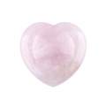 Polished heart-shaped rose quartz thumb stone with natural crystal textures - Rose Quartz Stone
