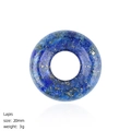 Diepblauwe 20mm lapis lazuli donut hanger met gouden spikkels voor doe-het-zelf sieraden - Lapis lazuli