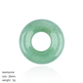 Groene aventurijn 20mm donut hanger van natuursteen voor DIY sieraden maken - Groene Aventurijn