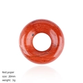 Ciondolo a ciambella in diaspro rosso naturale da 20mm per creazione di gioielli fai da te - diaspro rosso