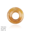 Ciondolo donut in pietra naturale gialla da 20mm per collane e bracciali fai-da-te - Giada Gialla