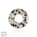 Ciondolo donut in pietra dalmata naturale da 20mm per la creazione di gioielli - Pietra Dalmata