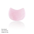 Cat-shaped natural rose quartz facial massager, 41x57mm pink crystal beauty tool - Ornament Style