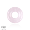 Ciondolo a ciambella in quarzo rosa naturale da 20mm per gioielli fai-da-te e collane - Quarzo rosa