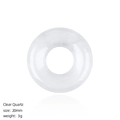Ciondolo donut in cristallo di quarzo naturale 20mm per gioielli DIY e collane - Cristallo di rocca