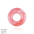 Ciondolo a ciambella in quarzo ciliegio da 20mm rosa per creazione gioielli DIY - Rosso Anguria (Sintetico)