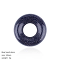 Ciondolo donut in pietra di sabbia blu 20mm con effetto stellato per gioielli DIY - Pietra di Sabbia Blu (Artificiale)