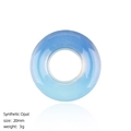 Ciondolo a ciambella da 20mm in opale sintetico azzurro per creazione gioielli DIY - Opale (Sintetico)