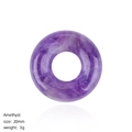 Ciondolo donut in ametista naturale 20mm per collane fai-da-te e bracciali fatti a mano - Ametista