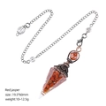 Roter Jaspis Harzpendel mit hexagonalem Kupfer-Finish für Yoga-Meditation - Roter Jaspis (Antikrot)