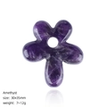 Colgante de flor de cinco pétalos en amatista natural con texturas de piedra únicas - Flor de Amatista