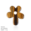 Colgante de flor de cinco pétalos en piedra ojo de tigre 30x35mm para joyería DIY - Flor de Ojo de Tigre