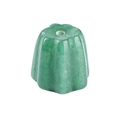 Porta incenso in avventurina verde a forma di canelé con foro centrale sulla parte superiore - Avventurina Verde (Base per Incenso Fiore 20mm)