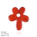 Roter Jaspis Blumenanhänger 30x35mm mit fünf Blütenblättern für DIY Halsschmuck - Roter Jaspis Blume