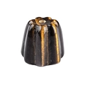 Portaincenso in cristallo occhio di tigre a forma di zucca con texture dorate naturali - Occhio di Tigre (Base per Incenso Fiore 20mm)